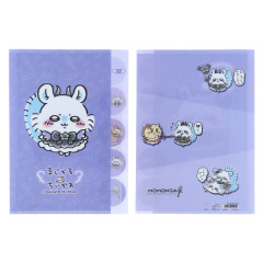 Japan Chiikawa 5 Pockets A4 Index File Holder - Momonga : Super Magical Chiikawa Purple