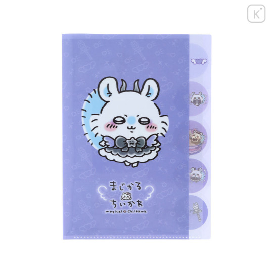 Japan Chiikawa 5 Pockets A4 Index File Holder - Momonga : Super Magical Chiikawa Purple - 4
