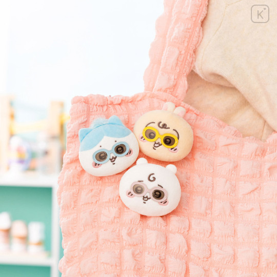 Japan Chiikawa Plush Face Badge Set - Usagi : Chiikawa Baby - 3