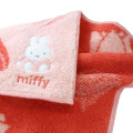 Japan Miffy Mini Towel Jacquard Handkerchief - Miffy : Tulip Pink - 2