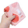 Japan Miffy Mini Towel Jacquard Handkerchief - Miffy : Tulip Pink - 3