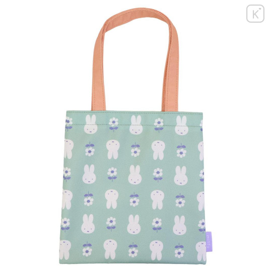 Japan Miffy Mini Tote Bag - Miffy : Elegant Flower Mint - 1