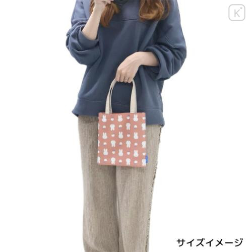 Japan Miffy Mini Tote Bag - Miffy : Elegant Flower Cherry - 4
