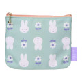 Japan Miffy Mini Pouch & Tissue Case - Miffy : Elegant Flower Mint - 1