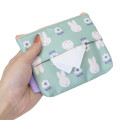 Japan Miffy Mini Pouch & Tissue Case - Miffy : Elegant Flower Mint - 2
