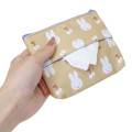 Japan Miffy Mini Pouch & Tissue Case - Miffy : Elegant Flower Cherry - 2