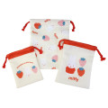 Japan Miffy Drawstring Bag Set - Miffy : Strawberry Yellow - 1