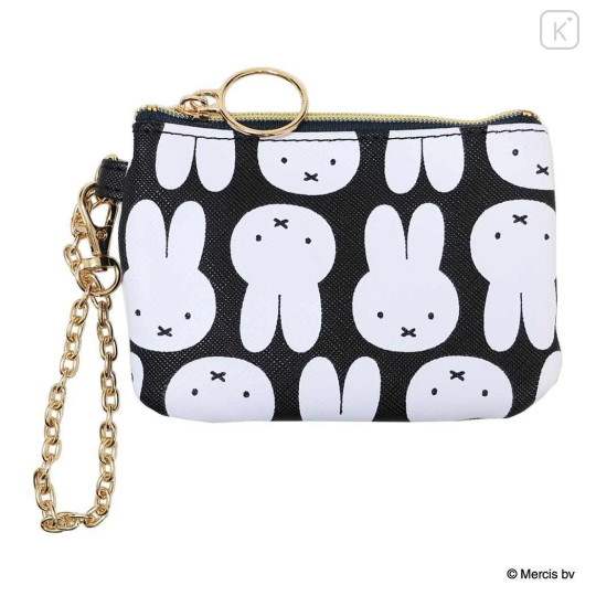 Japan Miffy Pass Case Card Holder & Coin Case - Miffy : Black Face - 1