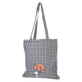 Japan Peanuts Tote Bag - Snoopy & Woodstock : Black Plaid Balloon - 1