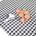 Japan Peanuts Tote Bag - Snoopy & Woodstock : Black Plaid Balloon - 4