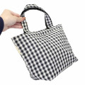 Japan Peanuts Mini Tote Bag - Snoopy & Woodstock : Black Plaid Balloon - 2
