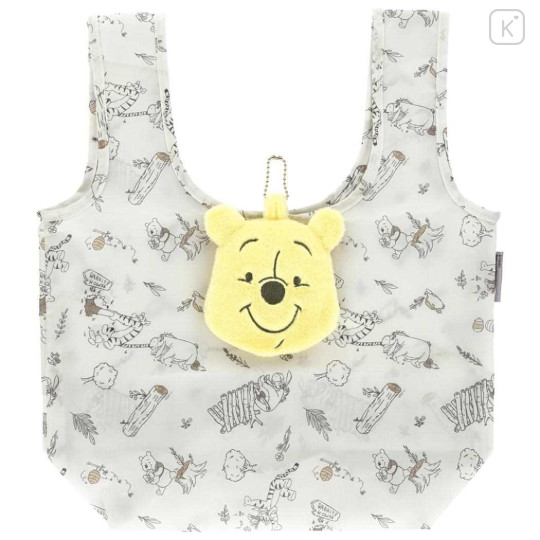 Japan Disney Eco Shopping Bag With Pouch - Pooh : Plush Helper Bag - 1