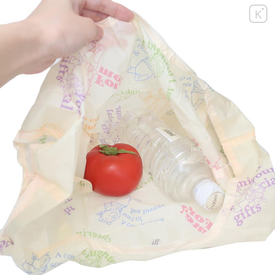 Japan Disney Eco Shopping Bag with Plush - Pooh - 3