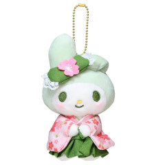 Japan Sanrio Mascot Holder - My Melody : Matcha Sakura Kimono