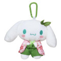 Japan Sanrio Eco Shopping Bag & Mascot Plush - Cinnamoroll : Matcha Sakura Kimono - 4