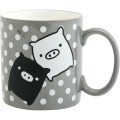 Japan San-X Ceramic Mug - Monochrome Boo : Grey - 1