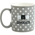 Japan San-X Ceramic Mug - Monochrome Boo : Grey - 2