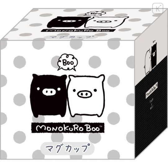 Japan San-X Ceramic Mug - Monokuro Boo : Grey - 5