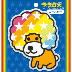 Japan San-X Die-Cut Coaster - Afro Ken : Sitting