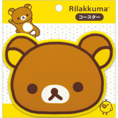 Japan San-X Die-Cut Coaster - Rilakkuma : Face Yellow