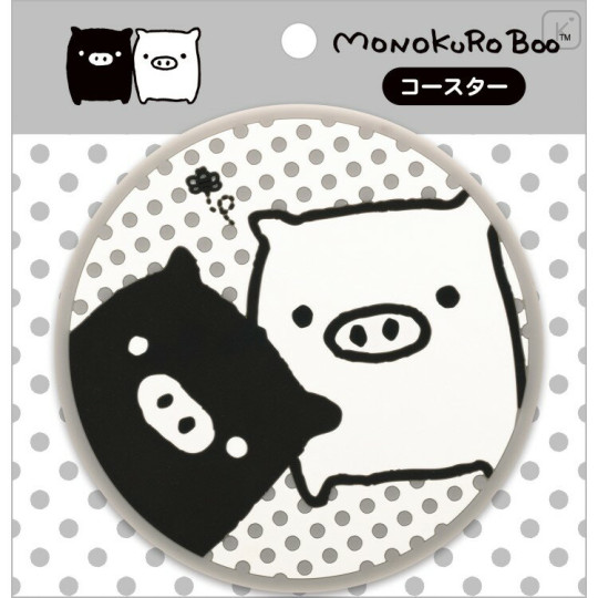 Japan San-X Die-Cut Coaster - Monokuro Boo : Grey - 1