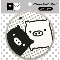Japan San-X Die-Cut Coaster - Monokuro Boo : Grey