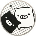 Japan San-X Die-Cut Coaster - Monokuro Boo : Grey - 2