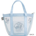 Japan San-X Mini Tote Bag - Sentimental Circus Shappo : Warm Foamy Soap Night Mesh Light Blue - 2
