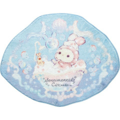 Japan San-X Die-cut Fluffy Floor Mat - Sentimental Circus Shappo : Warm Foamy Soap Night Light Blue