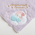 Japan San-X Embroidered Mini Towel Handkerchief - Sentimental Circus Shappo : Warm Foamy Soap Night Purple - 2