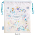 Japan San-X Drawstring Pouch - Sentimental Circus Shappo : Warm Foamy Soap Night Blue - 2