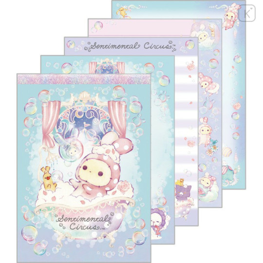 Japan San-X A6 Notepad - Sentimental Circus : Warm Foamy Soap Night Blue - 1