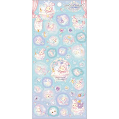 Japan San-X Sheet Sticker - Sentimental Circus Shappo & Spica : Warm Foamy Soap Night Blue