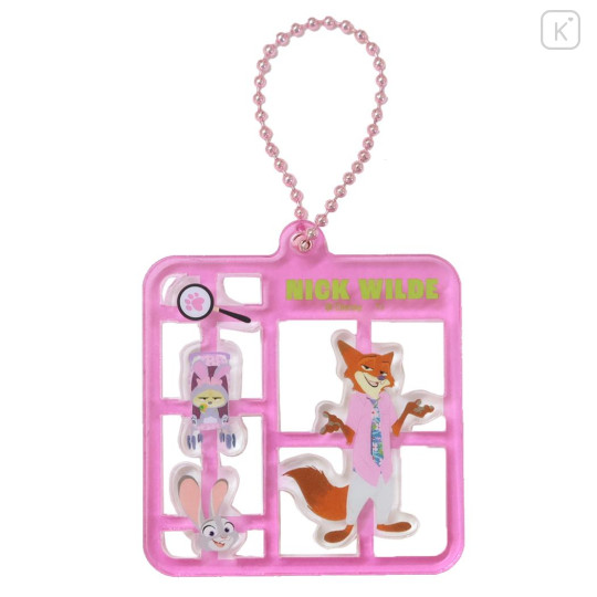 Japan Disney Acrylic Charm Keychain - Zootopia : Nick Model Style - 1