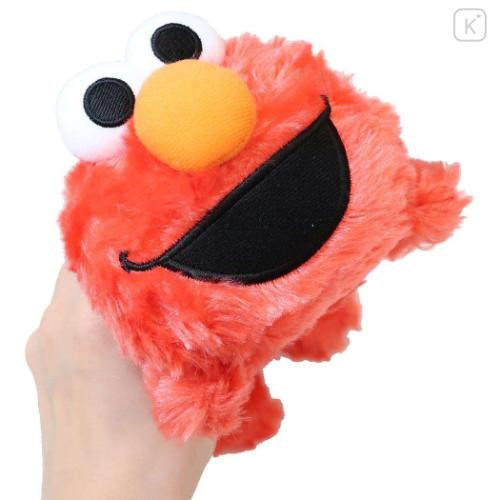 Japan Sesame Street Fluffy Plush Pen Case - Elmo Laying Down - 4