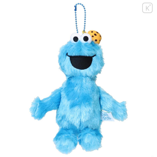 Japan Sesame Street Plush Keychain - Cookie Monster Happy - 1