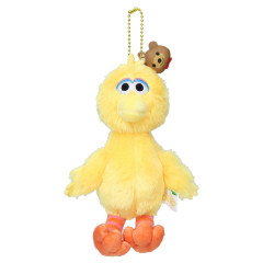 Japan Sesame Street Plush Keychain - Big Bird Happy