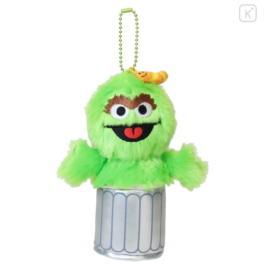 Japan Sesame Street Plush Keychain - Oscar Happy - 1