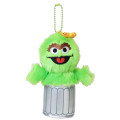 Japan Sesame Street Plush Keychain - Oscar Happy - 1