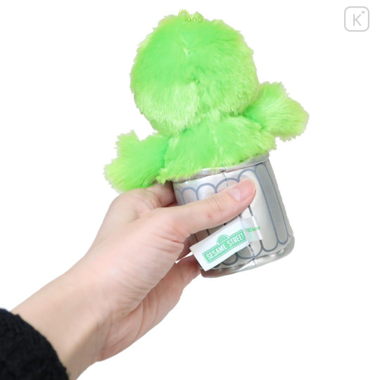 Japan Sesame Street Plush Keychain - Oscar Happy - 2