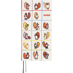 Japan Hobonichi Techo Weeks Hardcover Horizontal Japanese - 100% Orange Squirrel's Moving Day / 2026 Apr / Mon Start