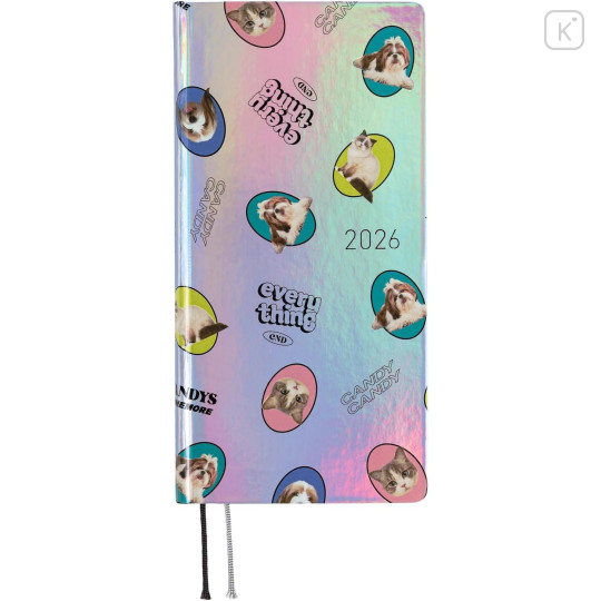 Japan Hobonichi Techo Weeks Hardcover Horizontal Japanese - Candy Stripper Random Dog & Cat Aurora / 2026 Apr / Mon Start - 1