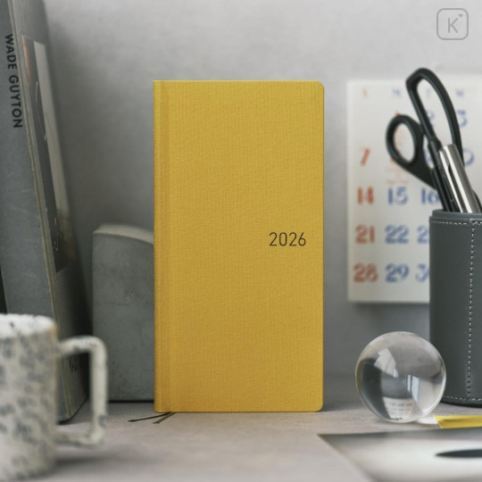Japan Hobonichi Techo Weeks Hardcover Horizontal Japanese - Full Moon Yellow / 2026 Apr / Mon Start - 3