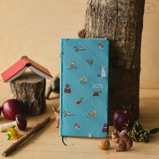 Japan Hobonichi Techo Weeks Hardcover Horizontal Japanese - Bow & Tie In the Forest / 2026 Apr / Mon Start - 2
