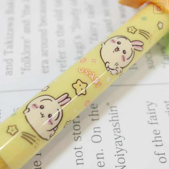 Japan Chiikawa Two Color Mimi Pen - Usagi : Star Yellow - 3