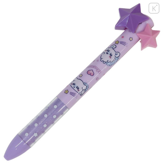 Japan Chiikawa Two Color Mimi Pen - Momonga : Star Purple - 1