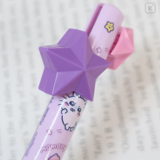 Japan Chiikawa Two Color Mimi Pen - Momonga : Star Purple - 2