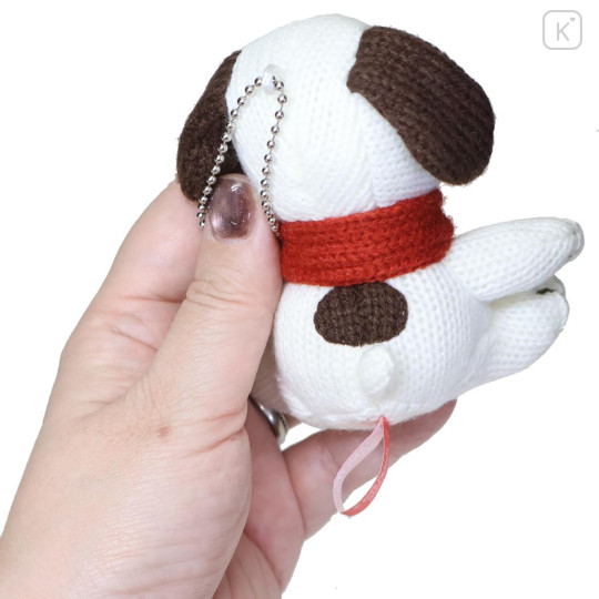 Japan Peanuts Mascot Holder - Snoopy : Knitted Scarf - 2
