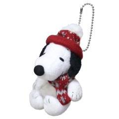 Japan Peanuts Mascot Holder - Snoopy : Knitted Scarf Cap
