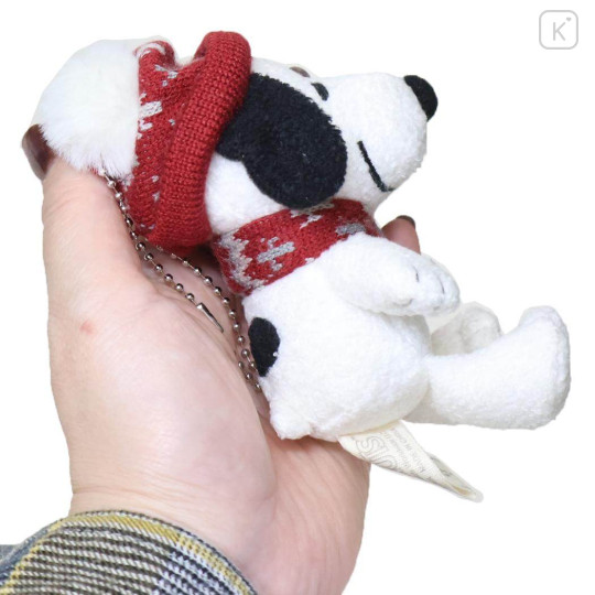 Japan Peanuts Mascot Holder - Snoopy : Knitted Scarf Cap - 2